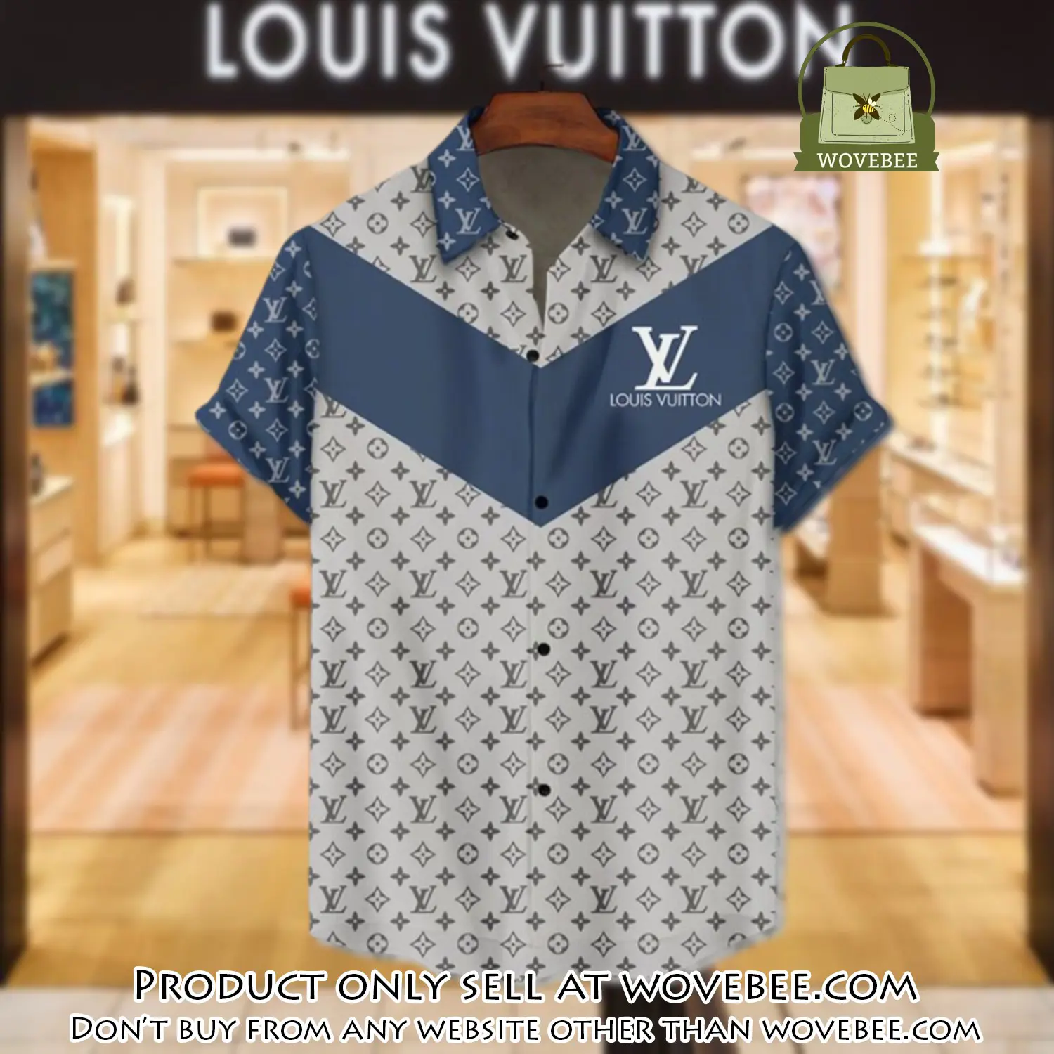 Lv louis vuitton luxury hawaiian shirt & short set lhs1190 wvb5251663